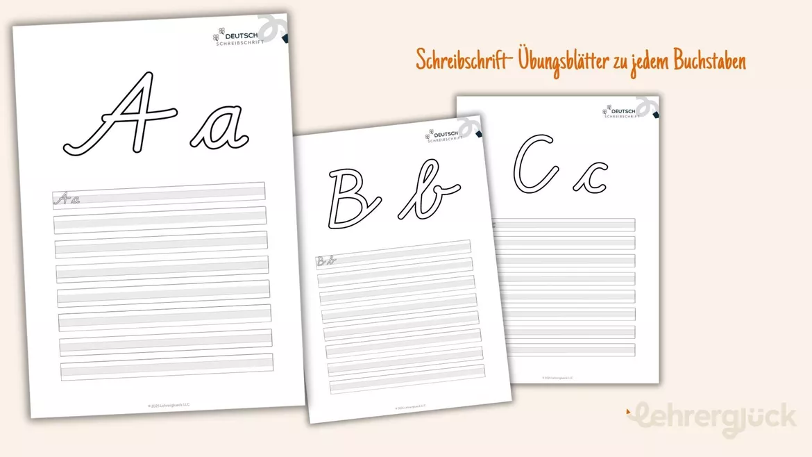 Bild in der Beschreibung des Unterrichtsmaterials Schreibschrift (SAS) Übersicht und Freiarbeit von Lehrerglück #3