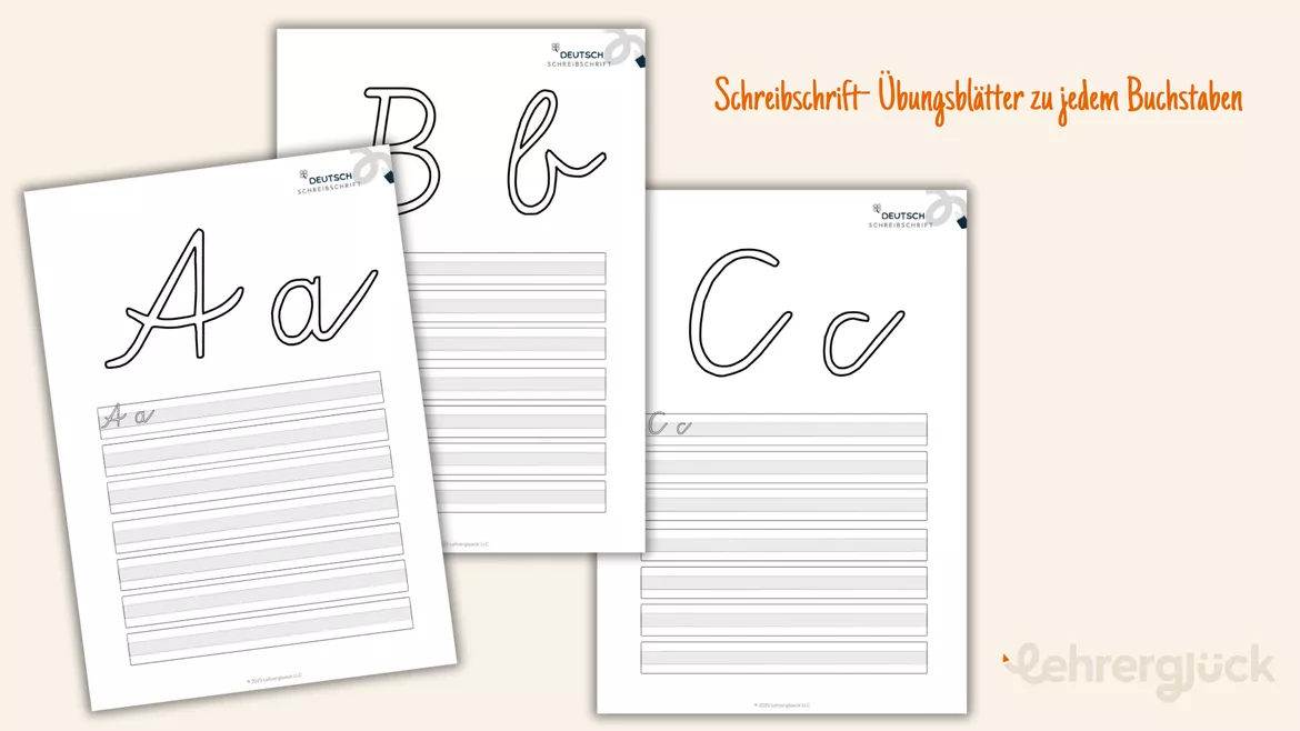 Bild in der Beschreibung des Unterrichtsmaterials Schreibschrift (VA) | Übersicht und Freiarbeit von Lehrerglück #3
