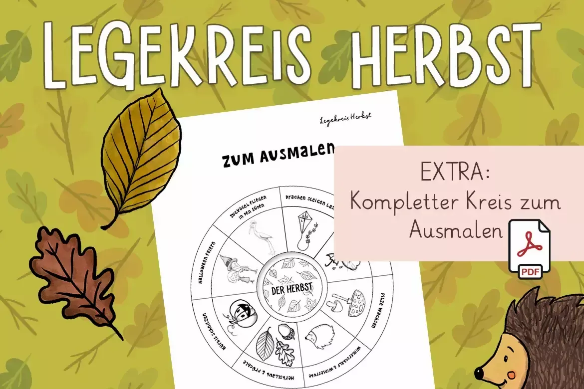 Bild in der Beschreibung des Unterrichtsmaterials Legekreis Herbst für Kita & Grundschule - Wilma Wochenwurm von Wilma Wochenwurm #2