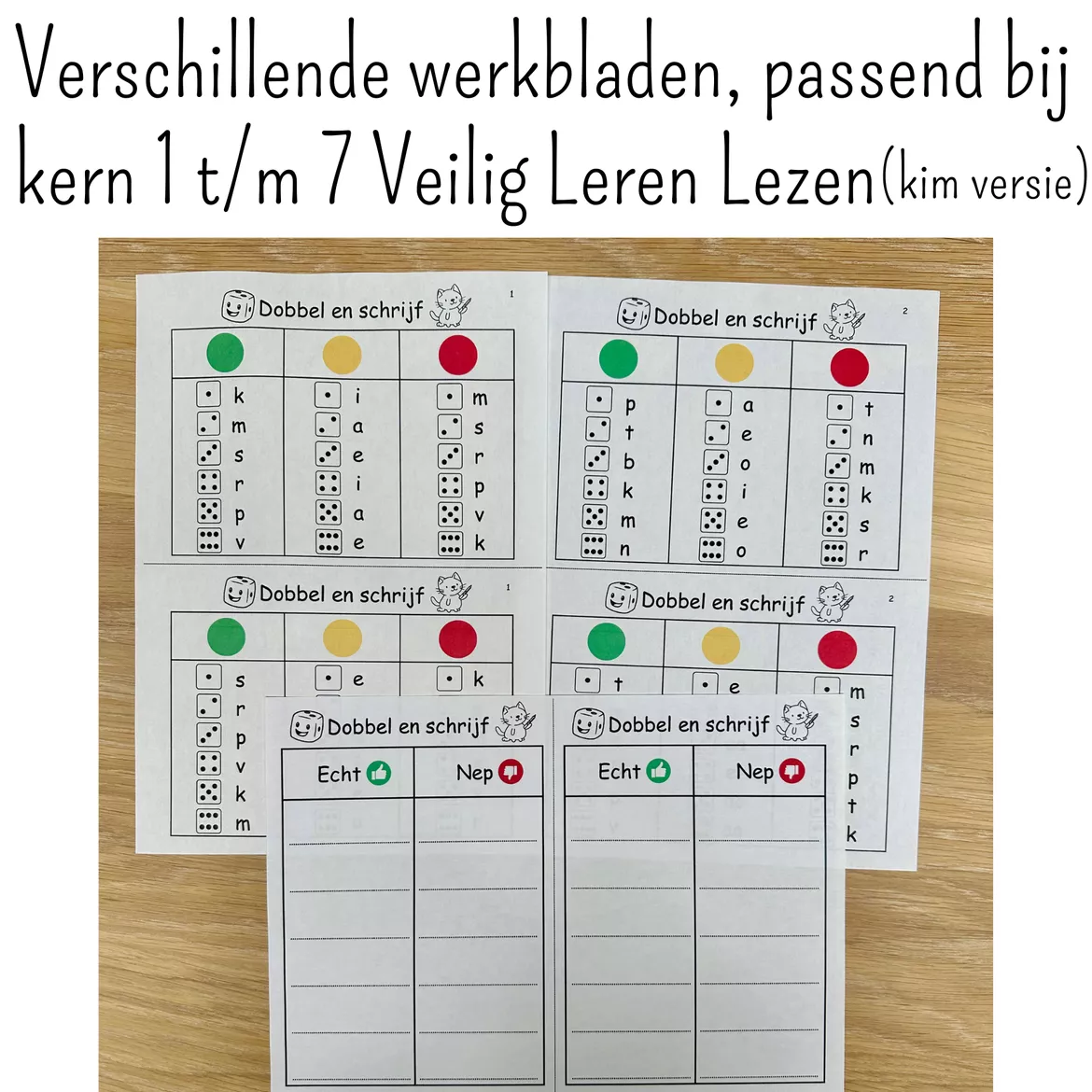 Bild in der Beschreibung des Unterrichtsmaterials Dobbel en schrijf Spelend leren lezen en schrijven groep 3 von MyTeacherShares #3