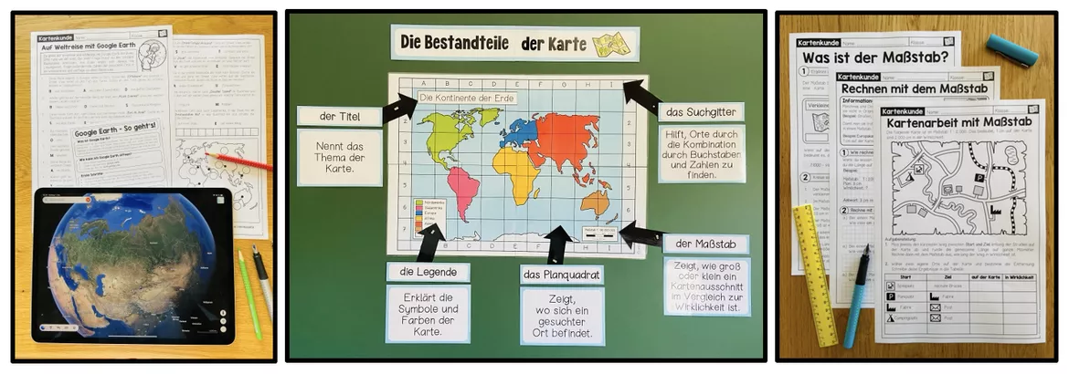 Bild in der Beschreibung des Unterrichtsmaterials KARTENKUNDE - Materialpaket von Unterrichtmitspass #3