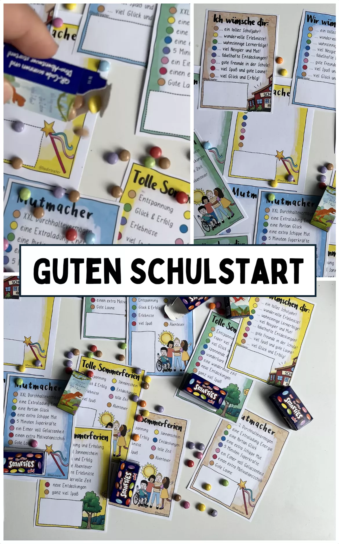 Bild in der Beschreibung des Unterrichtsmaterials Guten Schulstart (alle Klassen) - Schokolinsen Geschenk / Gruß von Doodleteacher #1