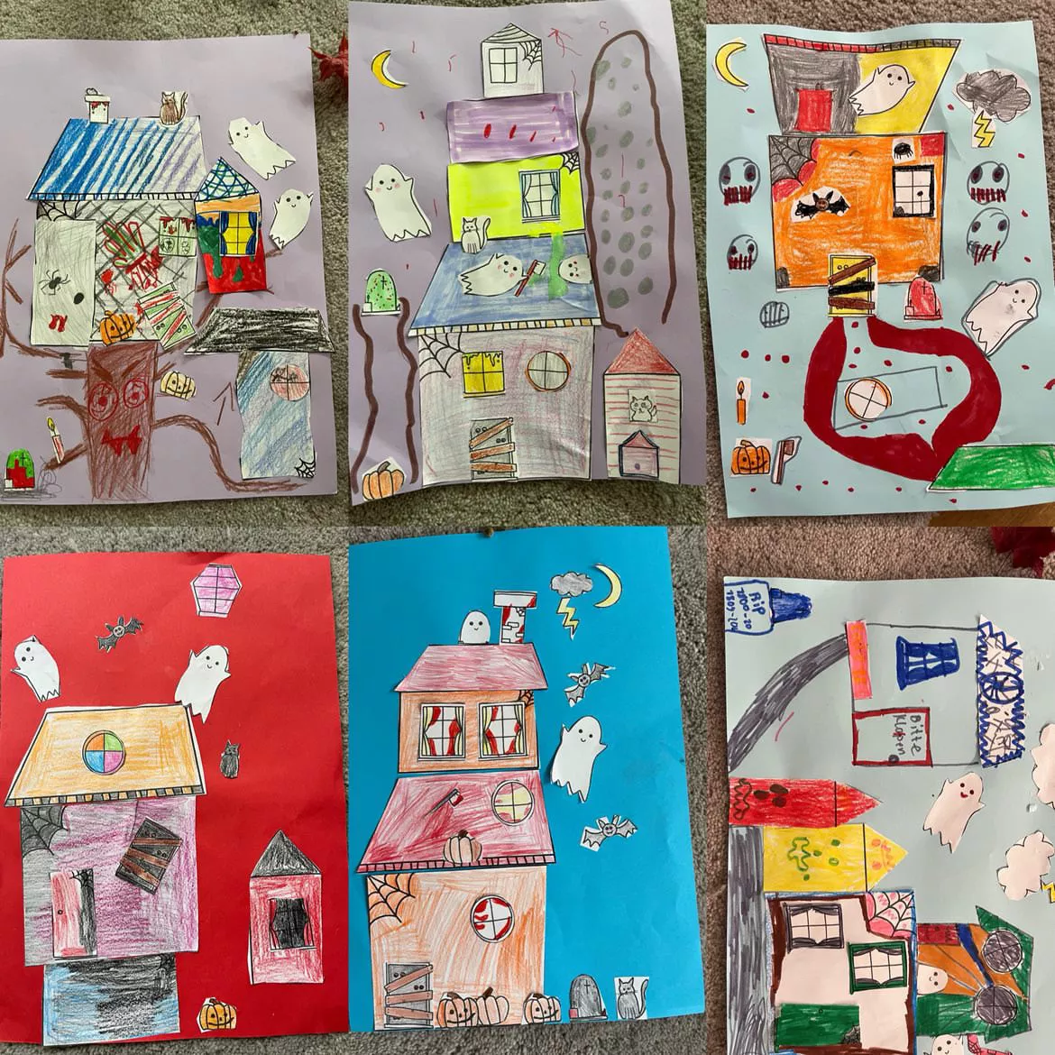 Bild in der Beschreibung des Unterrichtsmaterials Halloween Gruselhaus basteln / DIY Spukhaus / Geist / Herbst von Doodleteacher #1