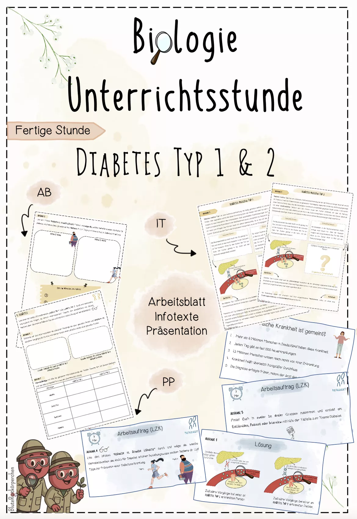 Bild in der Beschreibung des Unterrichtsmaterials Hormone: Blutzuckerregulation | Biologie 8 | fertige Unterrichtsstunde | sofort einsetzbar von BluteRotkörperchen #1