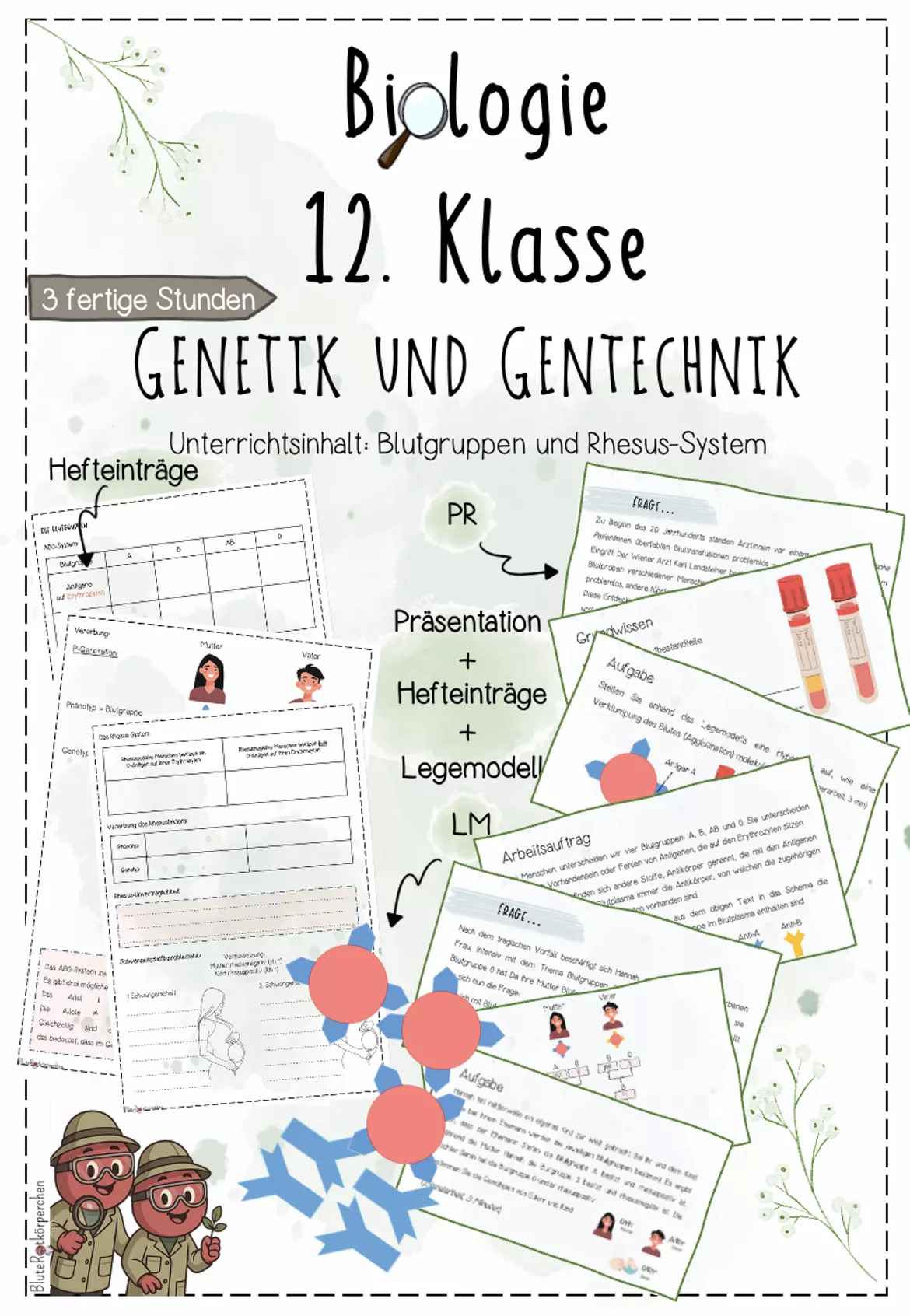 Bild in der Beschreibung des Unterrichtsmaterials Genetik: Erbgänge, Stammbaumanalyse | Biologie 12 | 2 fertige Unterrichtsstunden | sofort einsetzbar von BluteRotkörperchen #6