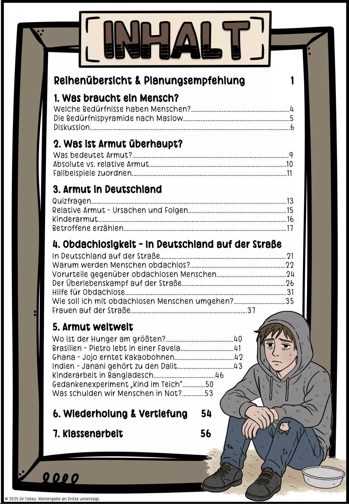 Bild in der Beschreibung des Unterrichtsmaterials Armut Ethik Klasse 7 von Sir Tobey - Ethik mit Klasse und alles zum Schulstart #1