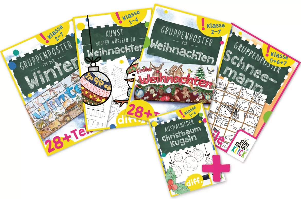 Bild in der Beschreibung des Unterrichtsmaterials Weihnachten & Winter: Poster und Muster würfeln von simsalaKLICK #2