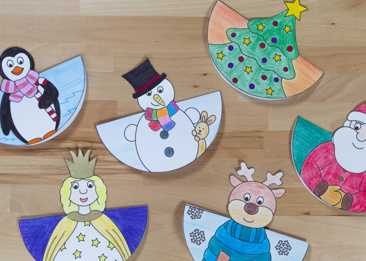 Bild in der Beschreibung des Unterrichtsmaterials Kunst Weihnachten für die 1. und 2. Klasse, Grundschule, Materialpaket von Pinselpauker #1