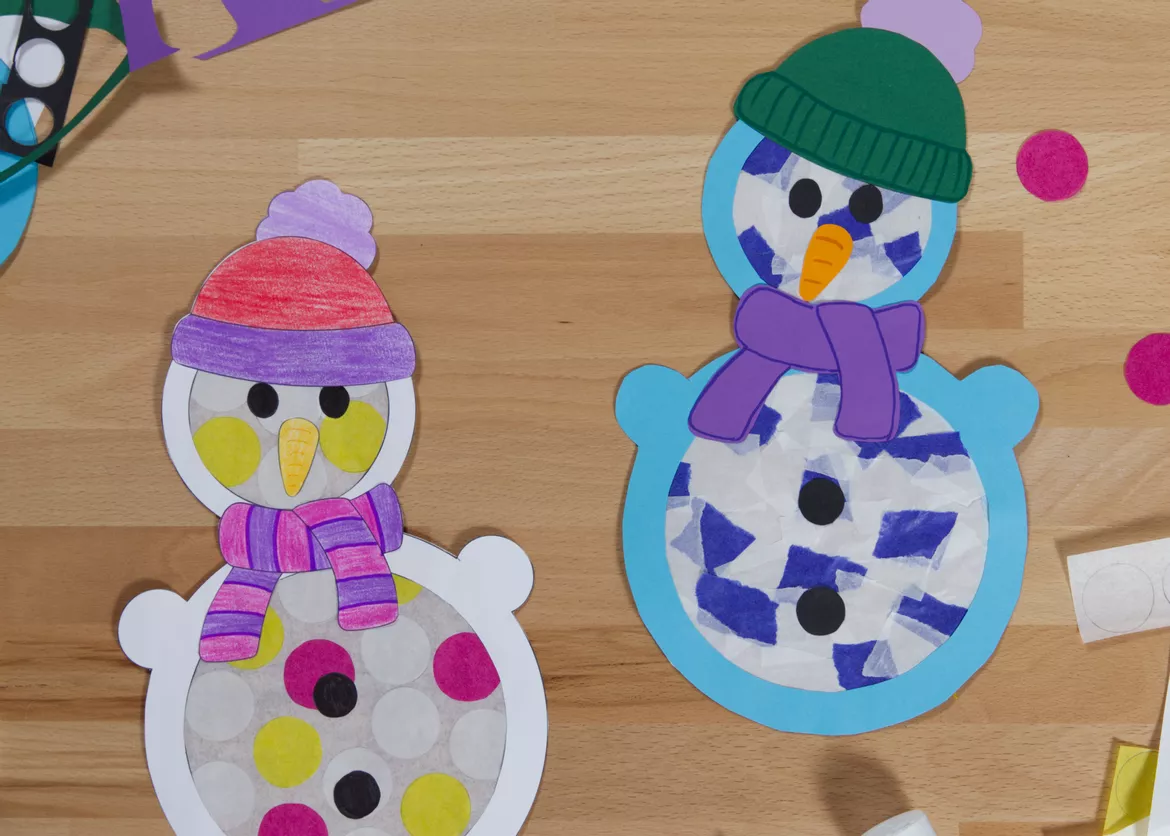 Bild in der Beschreibung des Unterrichtsmaterials Kunst Winter, 4 Projekte für die 1. und 2. Klasse, Grundschule, Materialpaket von Pinselpauker #1