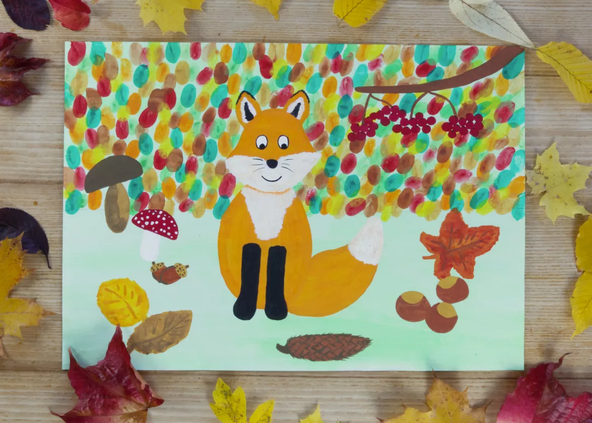 Bild in der Beschreibung des Unterrichtsmaterials Kunst Herbst, Ideen für die 1. und 2. Klasse, Grundschule, Materialpaket von Pinselpauker #1