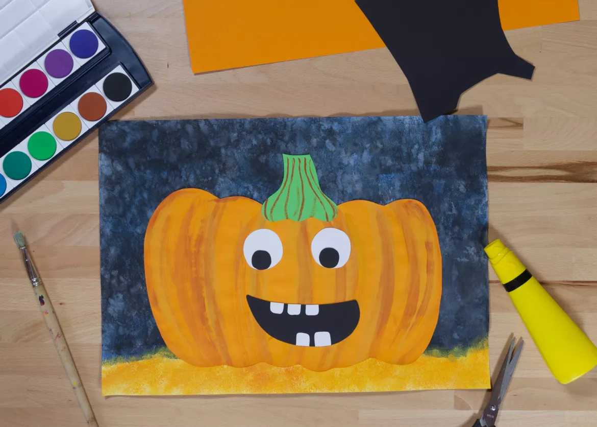 Bild in der Beschreibung des Unterrichtsmaterials Kunst Halloween, Klasse 1, Klasse 2, Grundschule, Materialpaket von Pinselpauker #1