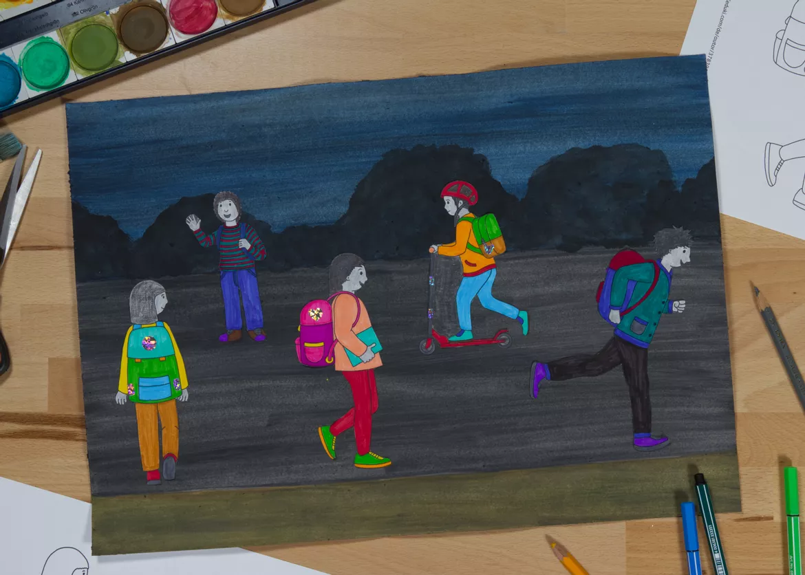 Bild in der Beschreibung des Unterrichtsmaterials Kunst Herbst, Ideen für die 1. und 2. Klasse, Grundschule, Materialpaket von Pinselpauker #4