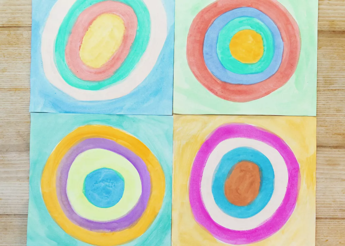 Bild in der Beschreibung des Unterrichtsmaterials Blauer Reiter, 5 Kunstprojekte für die Grundschule, Materialpaket von Pinselpauker #4