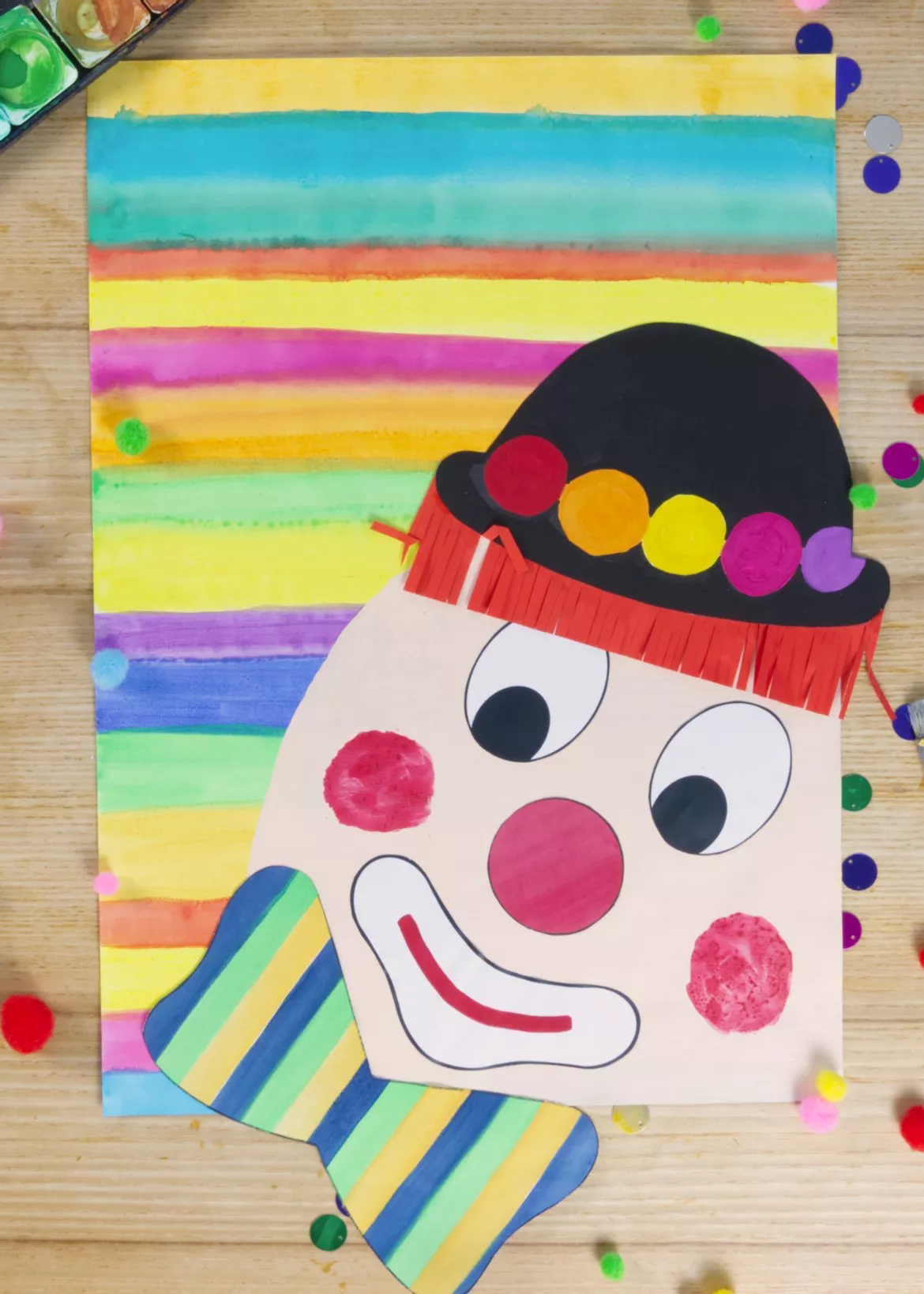 Bild in der Beschreibung des Unterrichtsmaterials Kunst Fasching, 1. und 2. Klasse Grundschule, Materialpaket von Pinselpauker #3