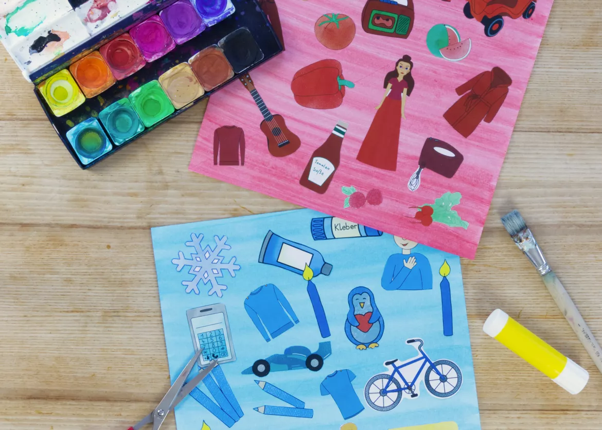 Bild in der Beschreibung des Unterrichtsmaterials Kunst Farbenlehre, 5 Projekte für die Grundschule, Materialpaket von Pinselpauker #4