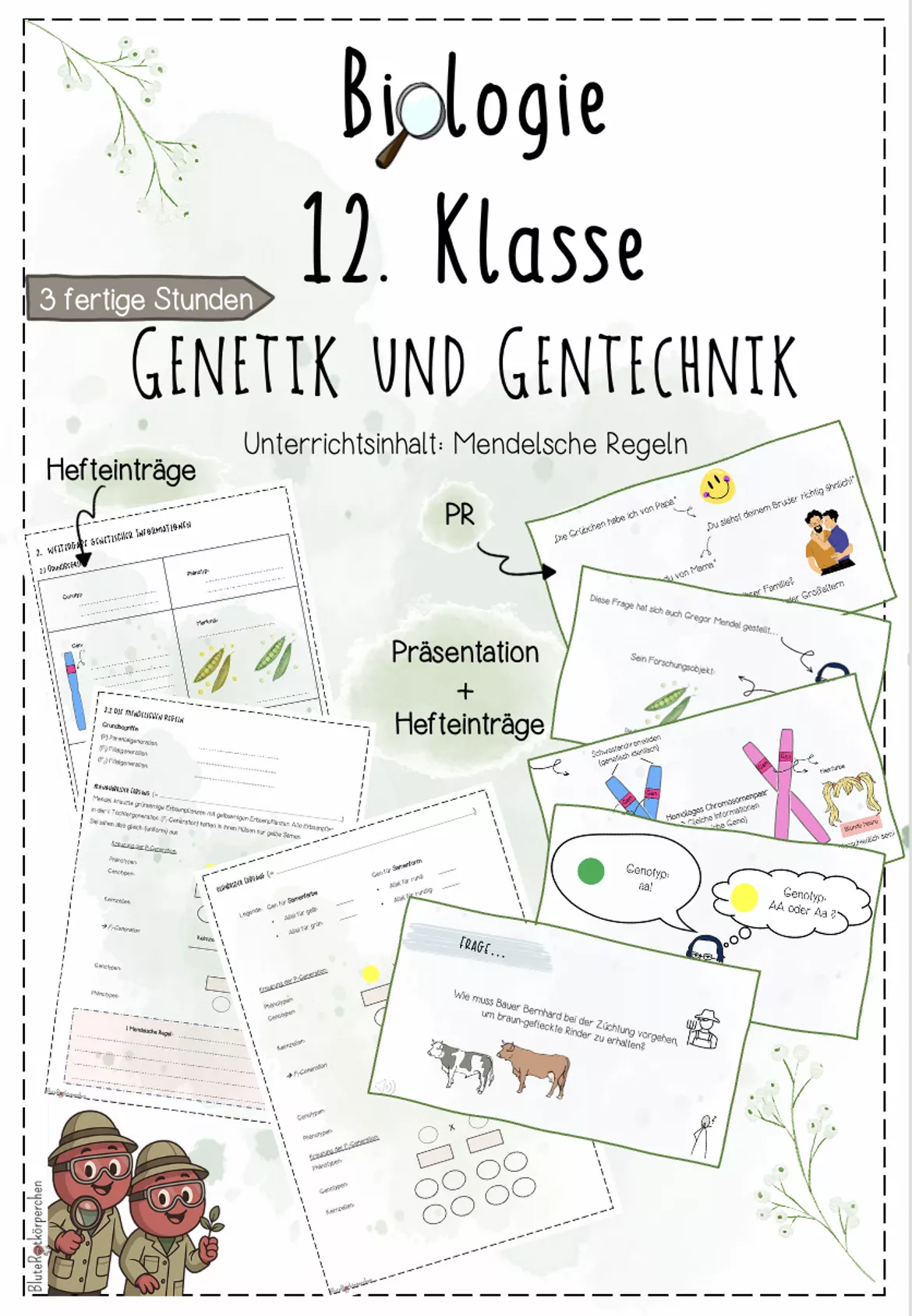 Bild in der Beschreibung des Unterrichtsmaterials Genetik: Mendelsche Regeln | Biologie 12 | Mystery-Spiel | sofort einsetzbar von BluteRotkörperchen #1