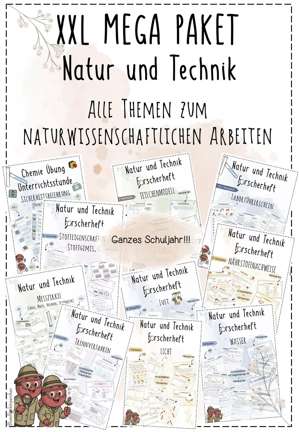 Bild in der Beschreibung des Unterrichtsmaterials Labor Start: Sicherheitsbelehrung, Laborführerschein, Messzirkel | Natur und Technik 5 | sofort einsetzbare Unterrichtsreihe von BluteRotkörperchen #1
