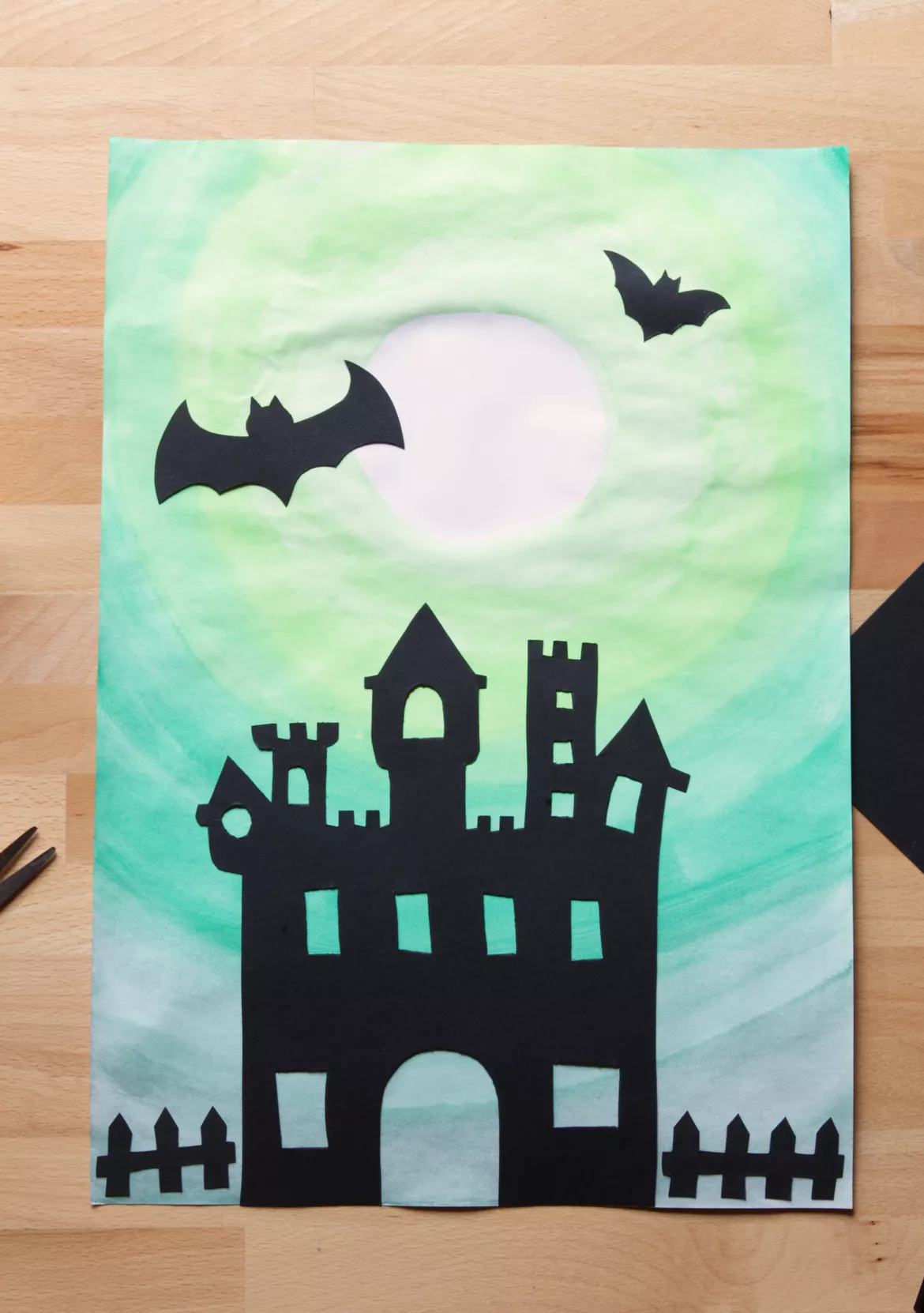 Bild in der Beschreibung des Unterrichtsmaterials Kunst Halloween, Im Spukschloss, Grundschule von Pinselpauker #1