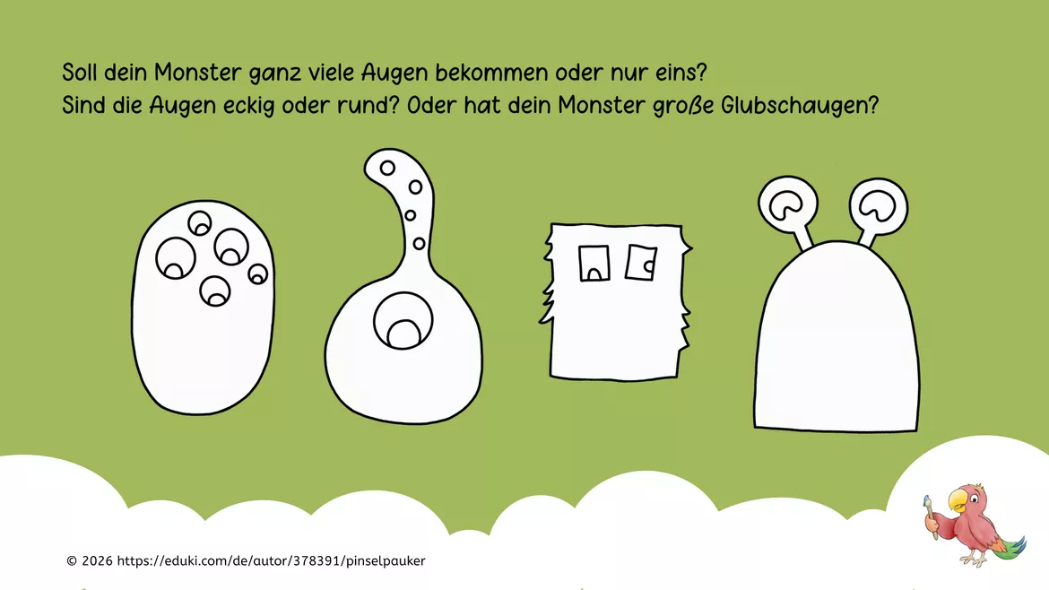Bild in der Beschreibung des Unterrichtsmaterials Kunst Halloween, Monster Fensterbilder basteln von Pinselpauker #2