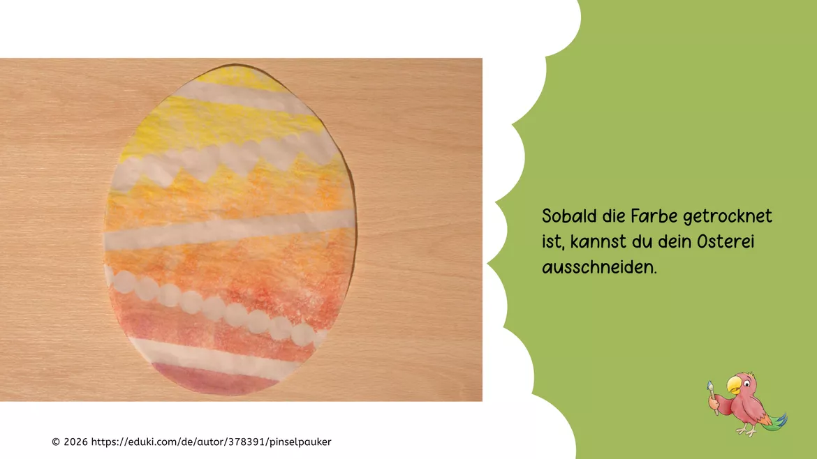 Bild in der Beschreibung des Unterrichtsmaterials Kunst Ostern, Ostereier Fensterbild, Grundschule von Pinselpauker #2