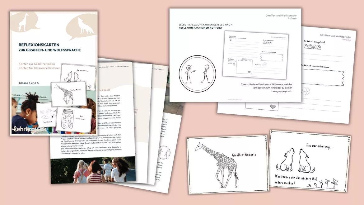 Bild in der Beschreibung des Unterrichtsmaterials Soziales Lernen mit der Giraffen- und Wolfssprache (Klasse 3 und 4) von Lehrerglück #9