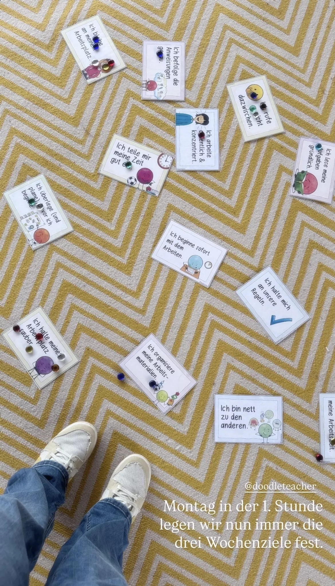 Bild in der Beschreibung des Unterrichtsmaterials Unser Wochenziel / Tagesziel Paket - 38 Ziele Zielsetzung Ritual von Doodleteacher #4