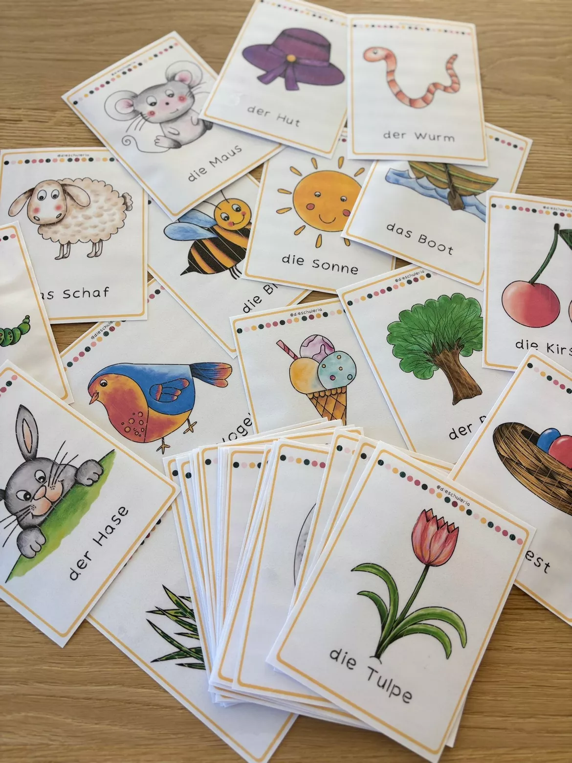 Bild in der Beschreibung des Unterrichtsmaterials FRÜHLING - Wortschatz - Bildkarten/ Flashcards von Die Schuleria #1