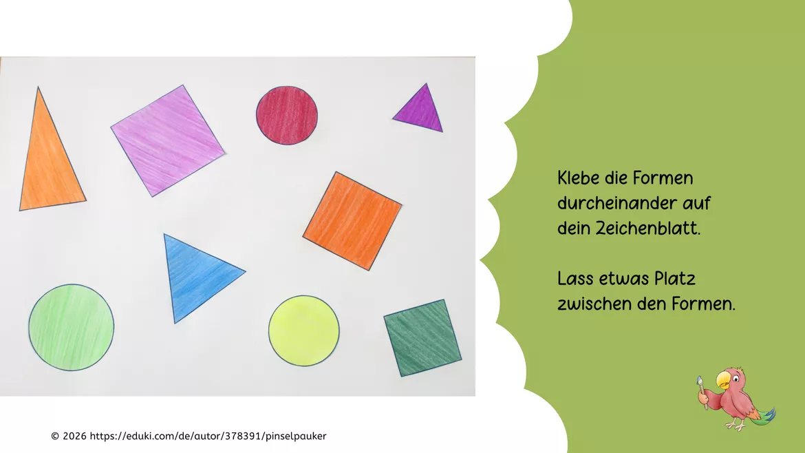 Bild in der Beschreibung des Unterrichtsmaterials Kunst Klasse 1, Gestalte Bilder aus Formen von Pinselpauker #2