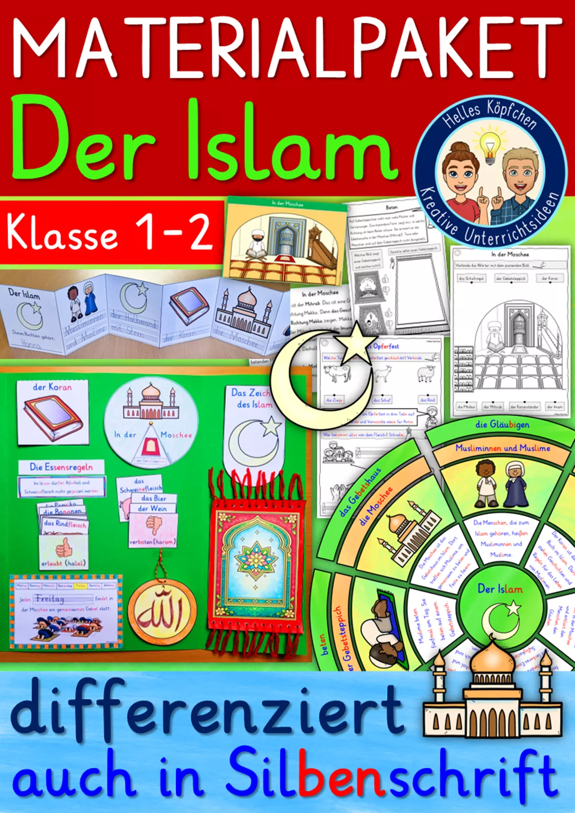 Bild in der Beschreibung des Unterrichtsmaterials Islam Grundschule Klasse 1 und 2 ESCAPE ROOM Weltreligionen von Helles Köpfchen #1