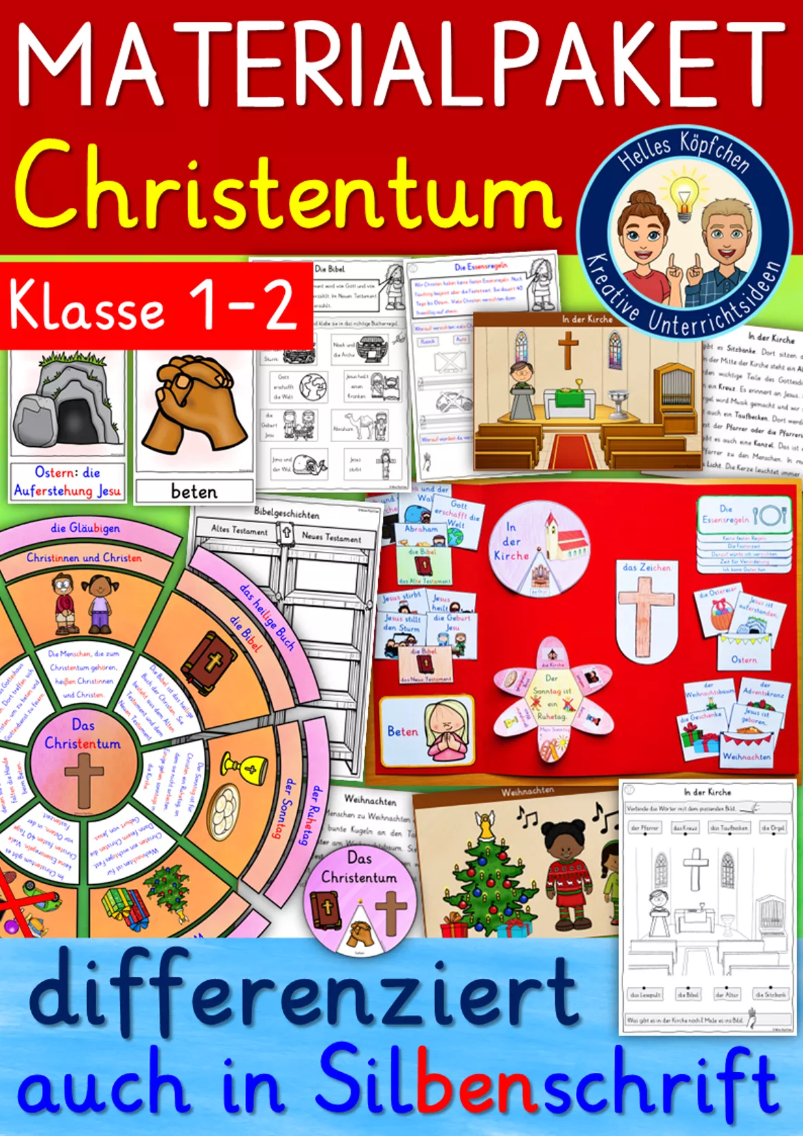Bild in der Beschreibung des Unterrichtsmaterials Christentum Grundschule Klasse 1 und 2 ESCAPE ROOM Weltreligionen Ethik Religion von Helles Köpfchen #1