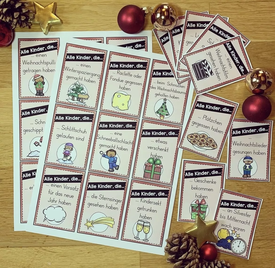 Bild in der Beschreibung des Unterrichtsmaterials Bewegungsspiel - Erzählen von den Weihnachtsferien: Alle Kinder, die... von allerlei_fuer_die_schule #1