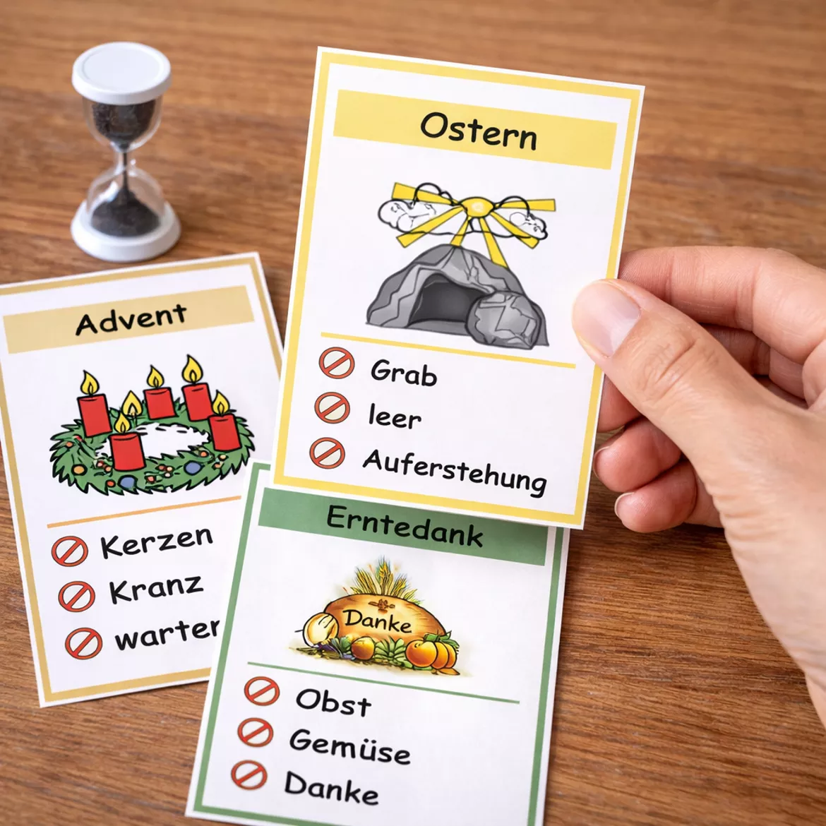 Bild in der Beschreibung des Unterrichtsmaterials Sag es nicht! – Feste im Kirchenjahr | Spielkarten für den Religionsunterricht (evangelisch & katholisch) von DieRelitante #1