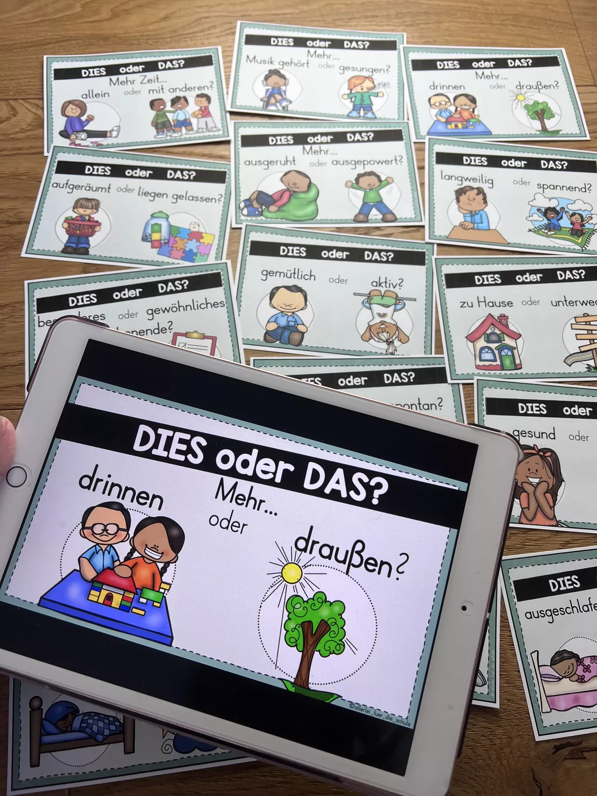 Bild in der Beschreibung des Unterrichtsmaterials Dies oder das - Spiel - Wochenende (Entweder - oder) von allerlei_fuer_die_schule #2