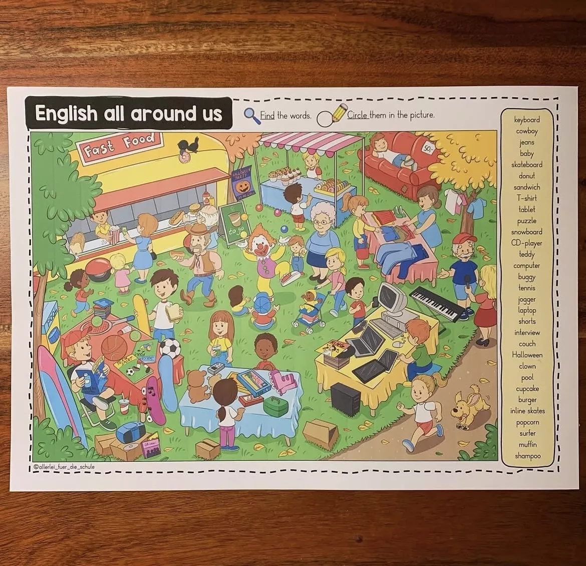 Bild in der Beschreibung des Unterrichtsmaterials Materialpaket: English all around us - Einstieg in den Englischunterricht mit Anglizismen von allerlei_fuer_die_schule #2