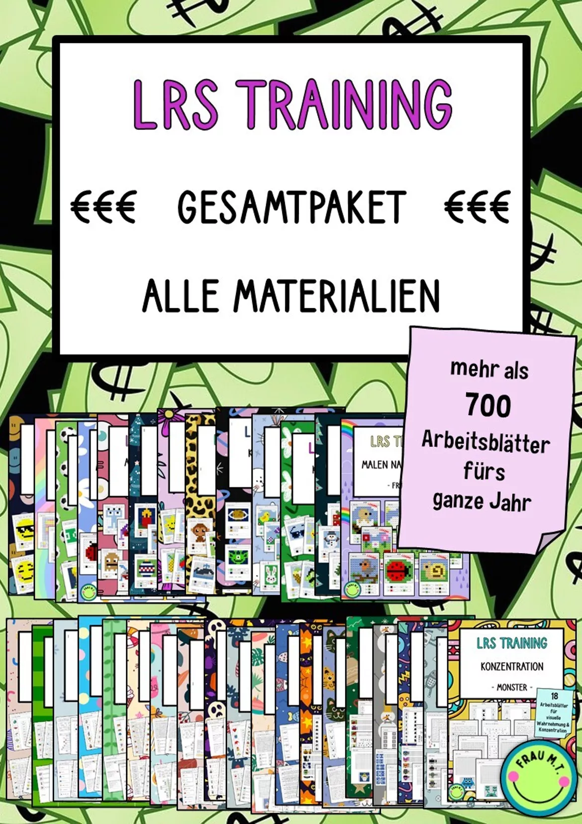 Bild in der Beschreibung des Unterrichtsmaterials LRS Training zum Geburtstag 12 ABs Lesen Konzentration Rätsel ADHS DaZ von Frau M.T. #1