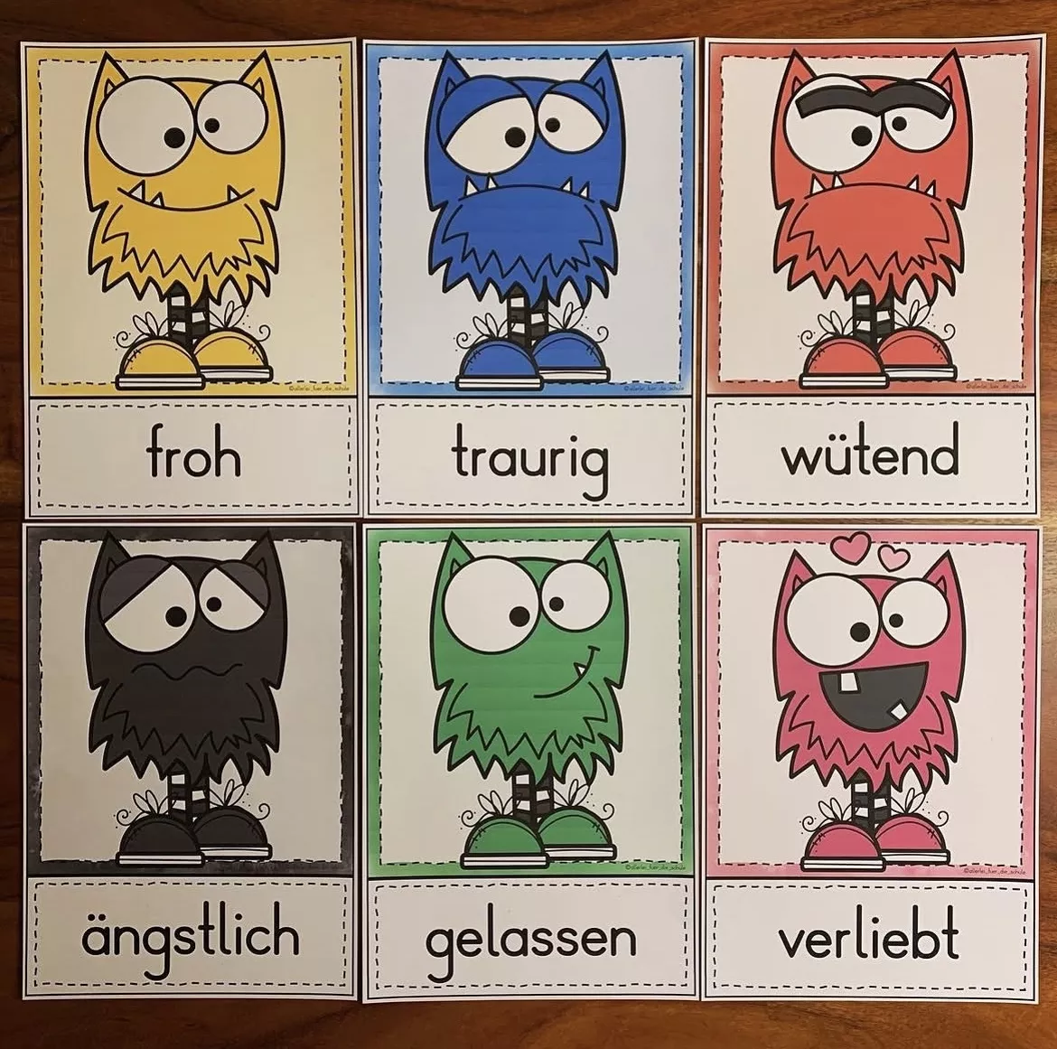 Bild in der Beschreibung des Unterrichtsmaterials Gefühle Bildkarten Grundschule – Das Farbenmonster (Klasse 1–2) | Emotionen erkennen & benennen von allerlei_fuer_die_schule #1