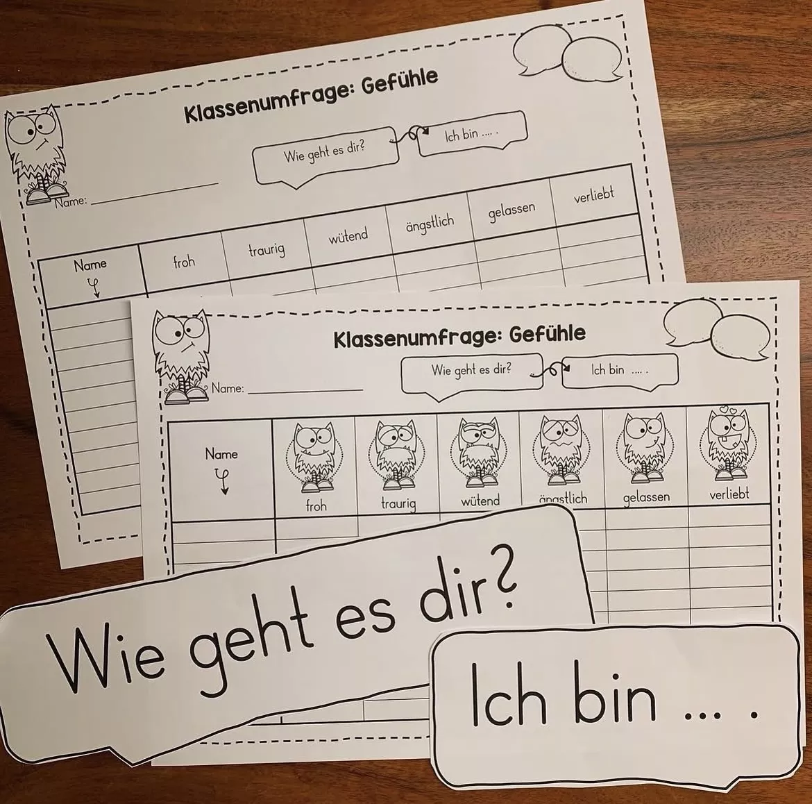 Bild in der Beschreibung des Unterrichtsmaterials Klassenumfrage Gefühle Grundschule – Das Farbenmonster von allerlei_fuer_die_schule #1