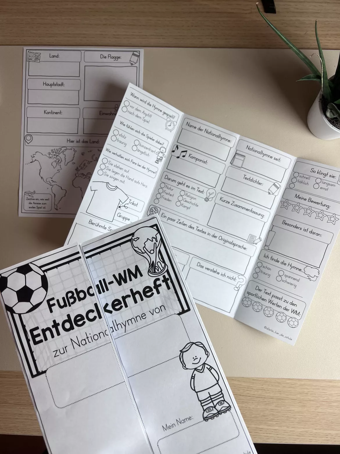 Bild in der Beschreibung des Unterrichtsmaterials Fußball WM 2026 Nationalhymnen Mini-Lapbook | Länder & Kulturen Grundschule von allerlei_fuer_die_schule #1