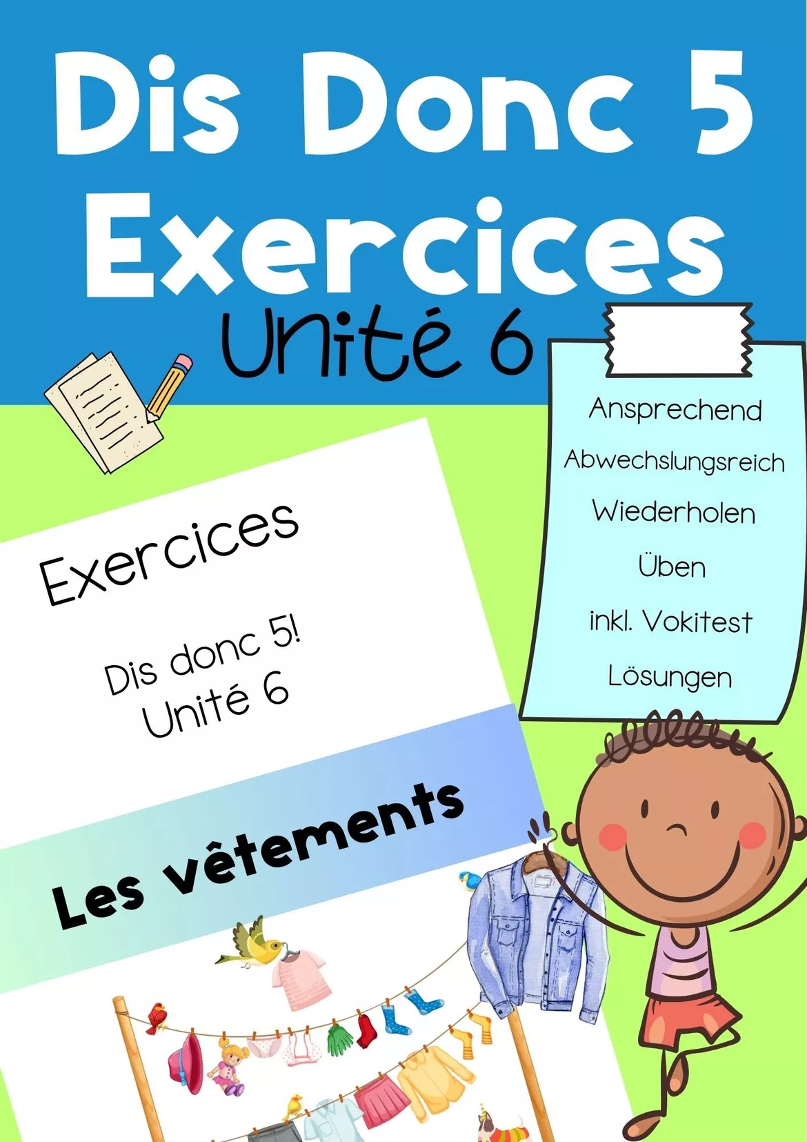 Bild in der Beschreibung des Unterrichtsmaterials Tafelkarten Dis Donc 5, Unité 6 von Magic Learning Tools Diana #1
