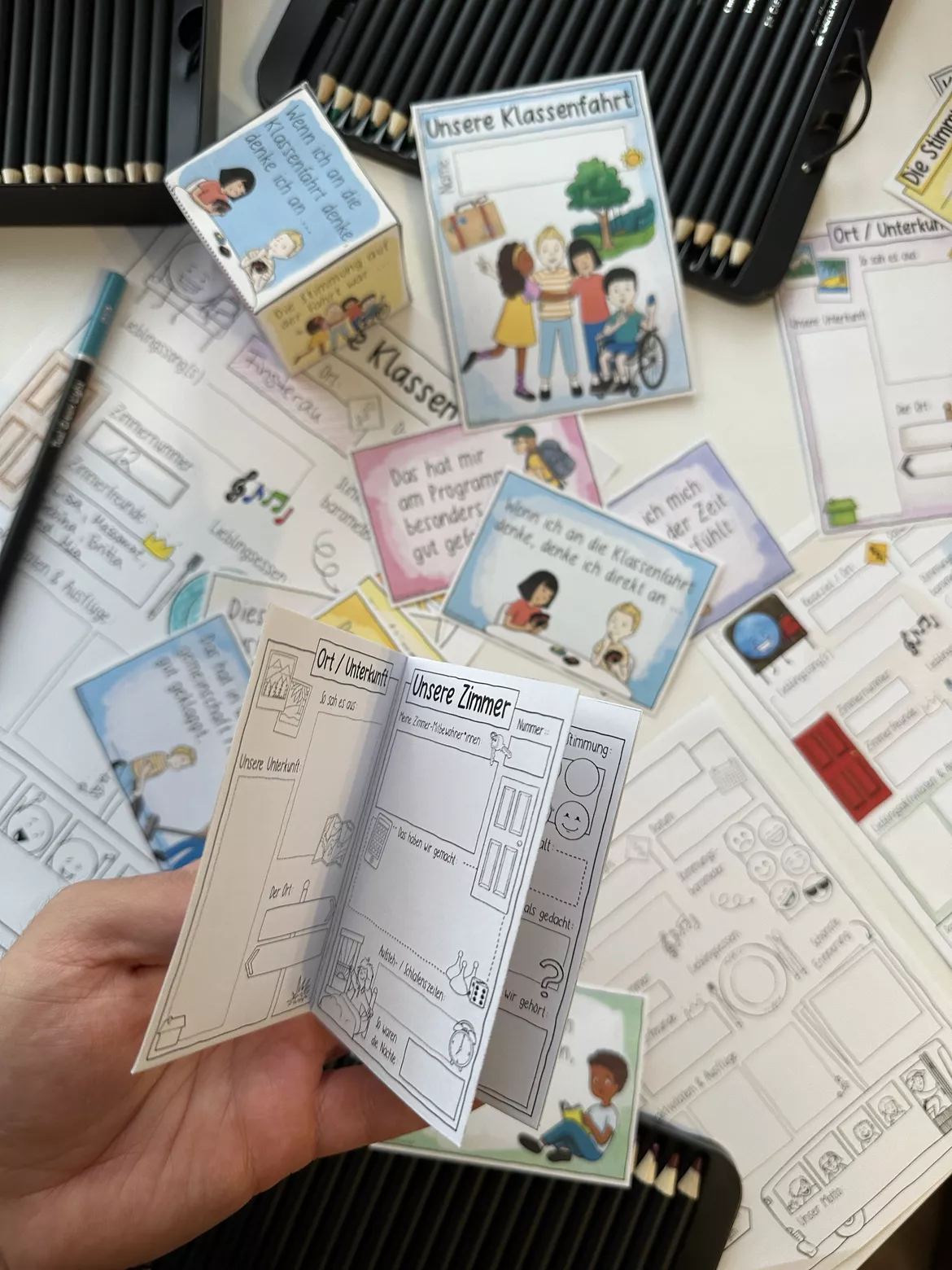 Bild in der Beschreibung des Unterrichtsmaterials Klassenfahrt / Reisetagebuch als Minibuch mit Sketchnotes von Doodleteacher #2