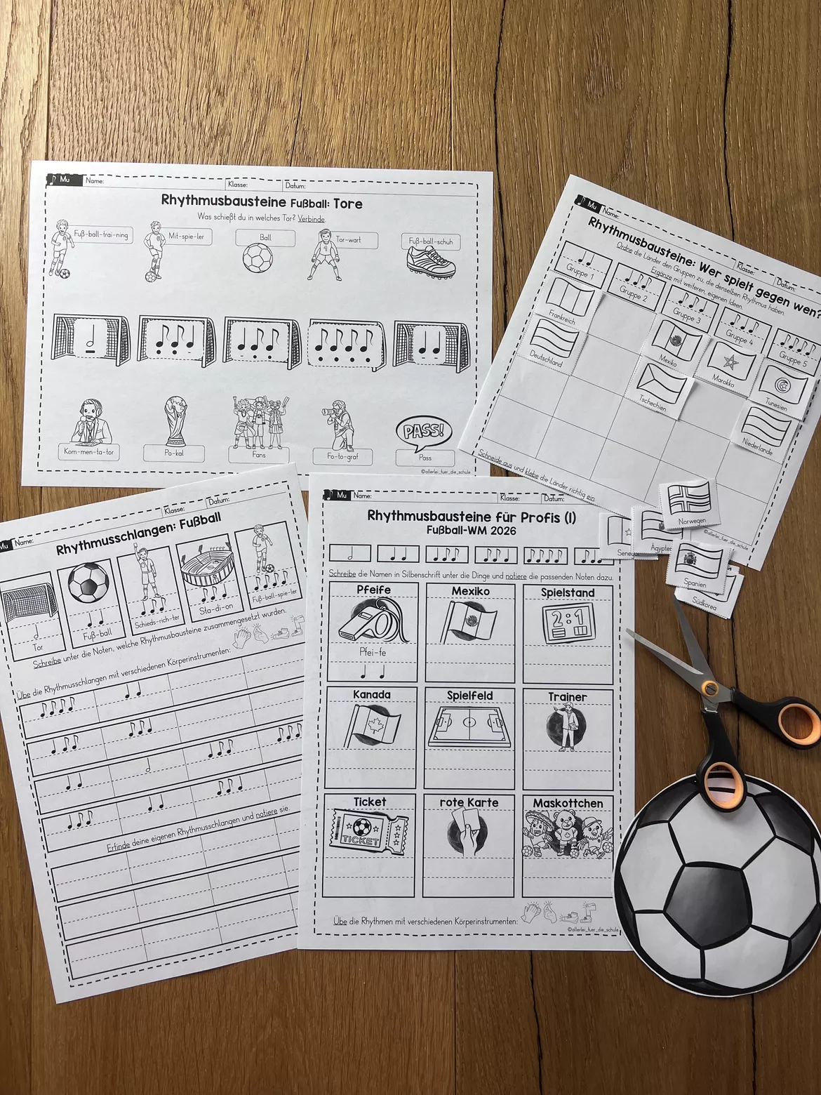 Bild in der Beschreibung des Unterrichtsmaterials Fußball WM 2026: Rhythmusbausteine & Bodypercussion | Musik Grundschule von allerlei_fuer_die_schule #2