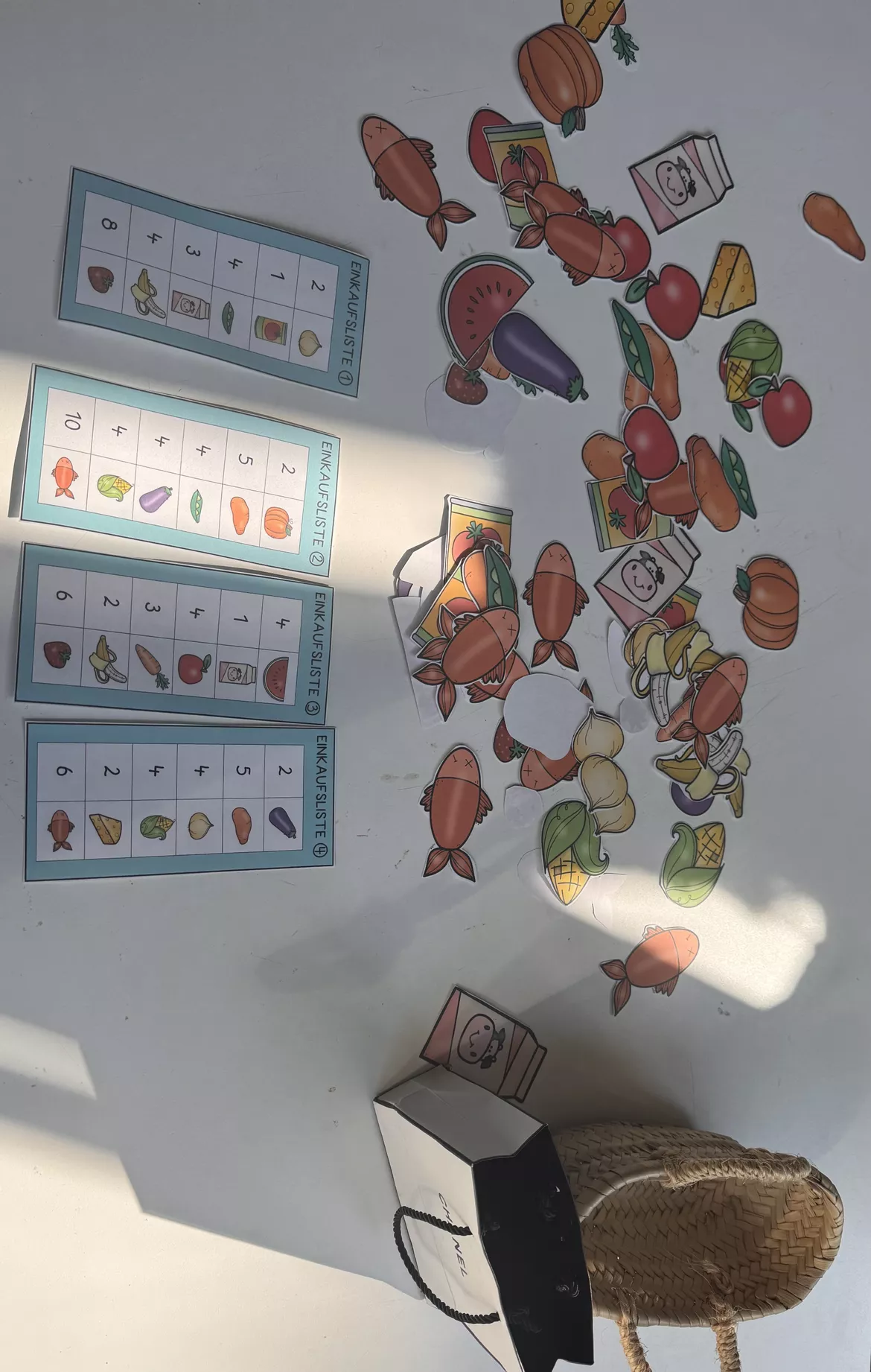 Bild in der Beschreibung des Unterrichtsmaterials Ich kaufe ein! Förderung der mathematischen Grundvorstellungen (Anzahl, Zählen, Zuordnen) von Madame Plume #1
