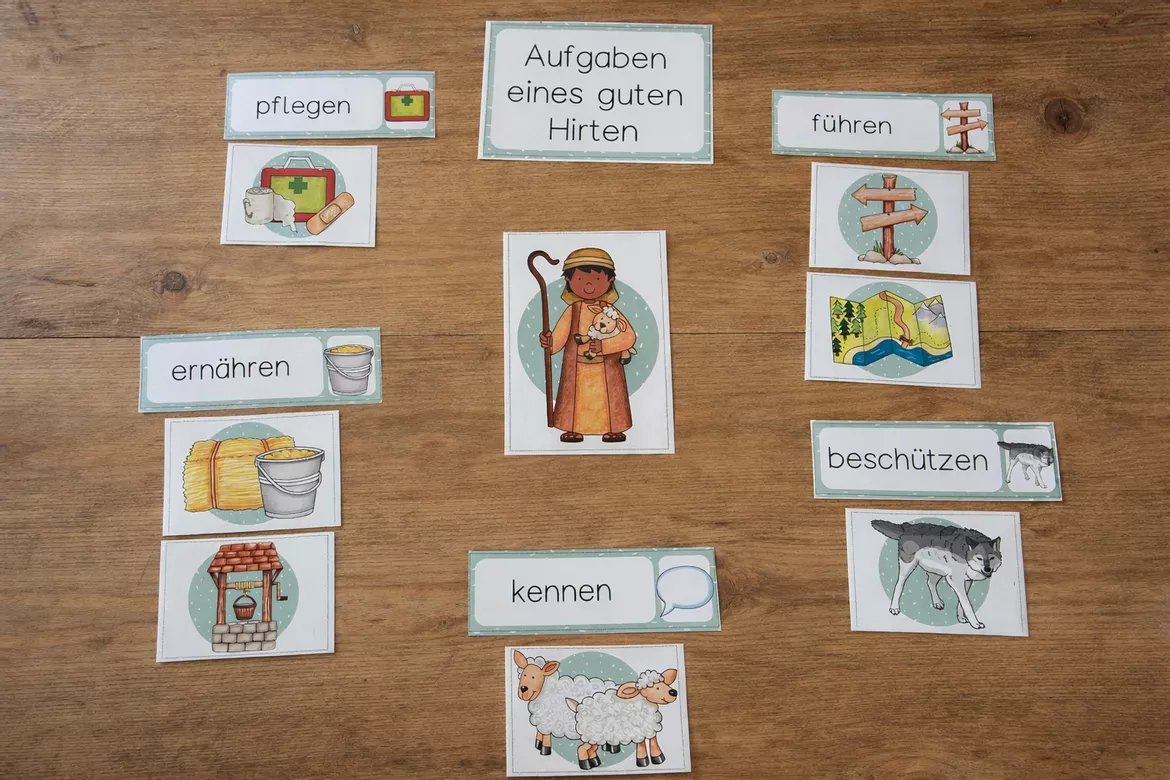 Bild in der Beschreibung des Unterrichtsmaterials Der gute Hirte (Gottesbild Religion Grundschule Klasse 1-2) von Fraulein_Lehrerin #1
