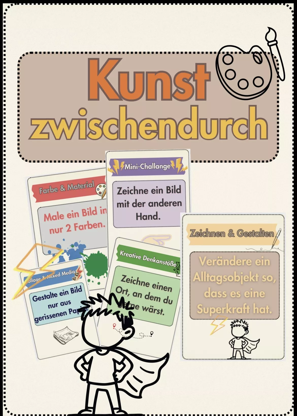 Bild in der Beschreibung des Unterrichtsmaterials Ausmalbilder & Weitermalbilder Kunst Vertretungsstunden & schnelle Aufgaben von Farbenflug #1