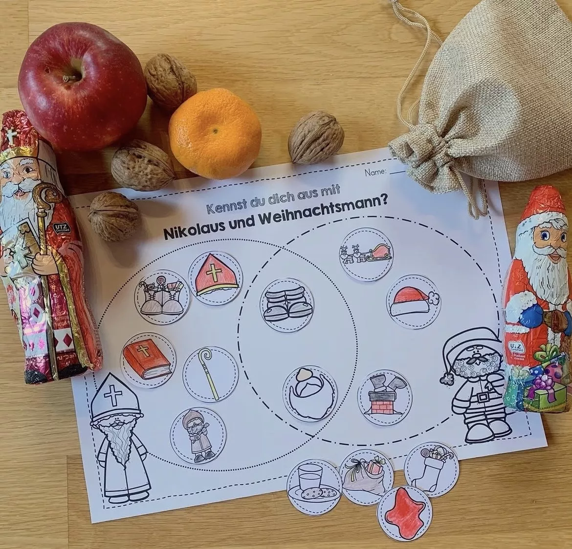 Bild in der Beschreibung des Unterrichtsmaterials Nikolaus und Weihnachtsmann: Gemeinsamkeiten und Unterschiede von allerlei_fuer_die_schule #2