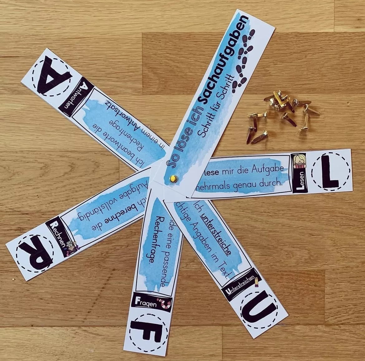 Bild in der Beschreibung des Unterrichtsmaterials Sachaufgaben lösen mit der LUFRA-Methode – Merkfächer & Poster für Mathematik Grundschule (Klasse 3–4) von allerlei_fuer_die_schule #2