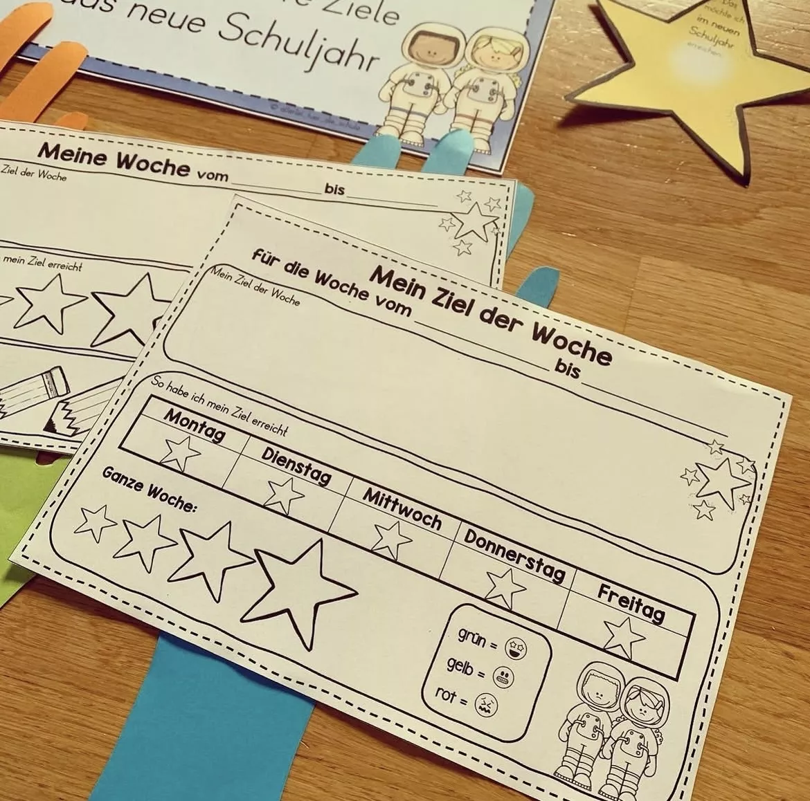 Bild in der Beschreibung des Unterrichtsmaterials Wir greifen nach den Sternen - Ziele setzen für das neue Schuljahr und als Ziel der Woche von allerlei_fuer_die_schule #2