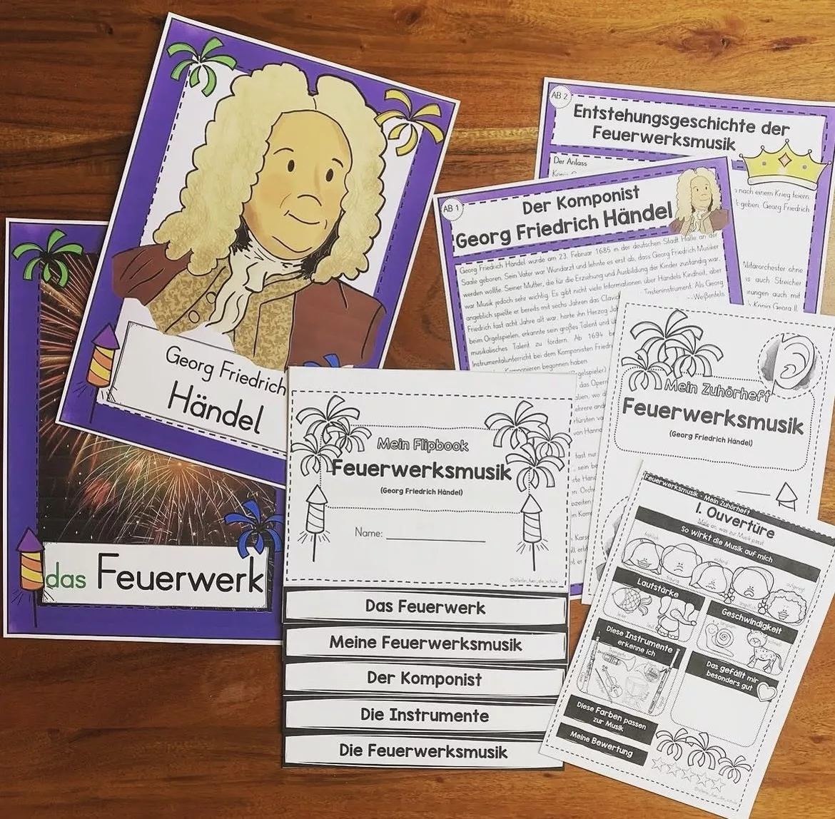 Bild in der Beschreibung des Unterrichtsmaterials Feuerwerksmusik (Händel): Komplette Unterrichtsreihe für die Grundschule von allerlei_fuer_die_schule #1