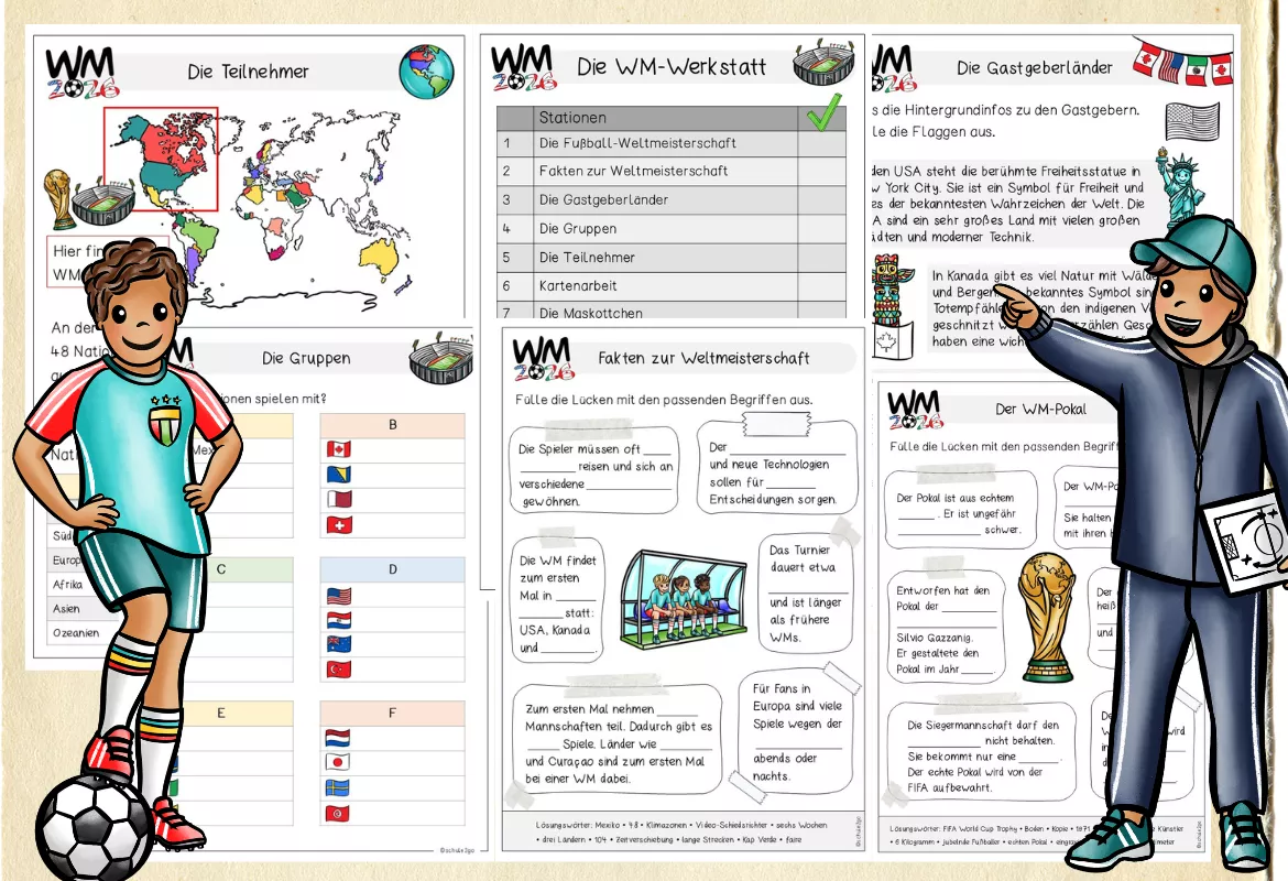 Bild in der Beschreibung des Unterrichtsmaterials Fußball WM 2026 von Schule2go #1