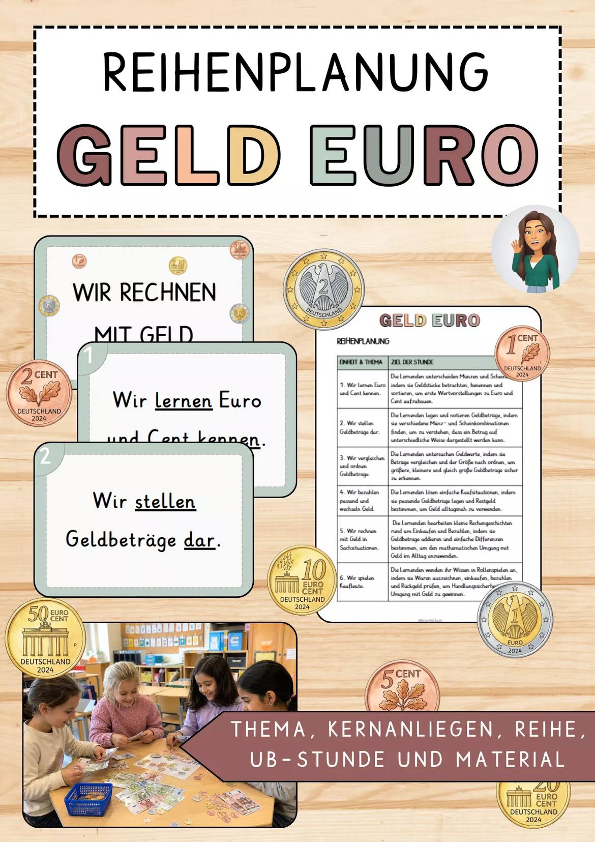 Bild in der Beschreibung des Unterrichtsmaterials Materialpaket: Euro - Unterrichtsreihe, UB-Stunde und Material von CarosClass #2